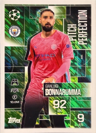 199 Gianluigi Donnarumma Manchester City Pitch Perfection Match Attax Extra 2025/26