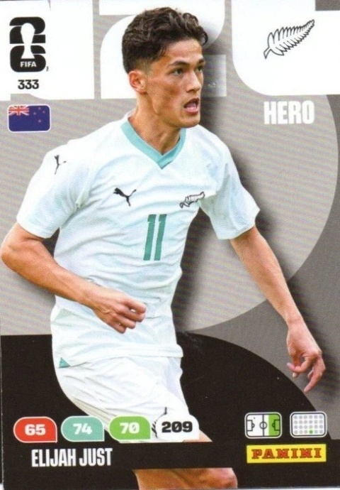 333 Elijah Just New Zealand Hero Panini FIFA World Cup 2026