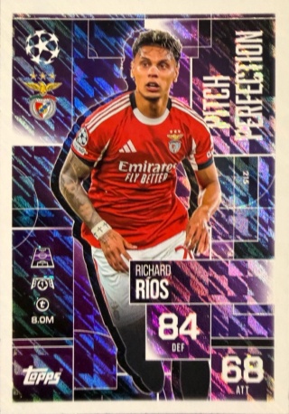 215 Richard Rios SL Benfica Pitch Perfection Match Attax Extra 2025/26