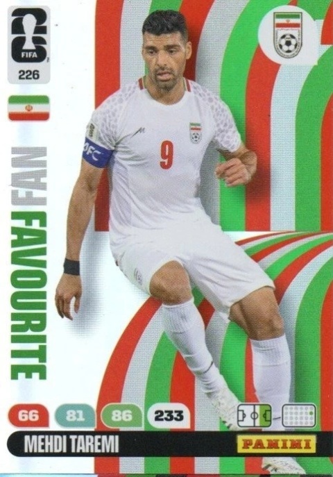 226 Mehdi Taremi Iran Fan Favourite Panini FIFA World Cup 2026