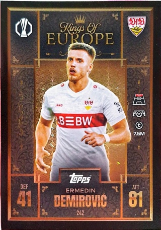 242 Ermedin Demirovic VfB Stuttgart Kings of Europe Match Attax Extra 2025/26