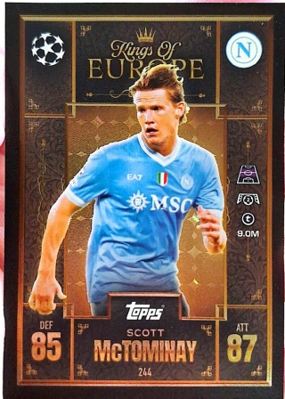 244 Scott McTominay Napoli Kings of Europe Match Attax Extra 2025/26