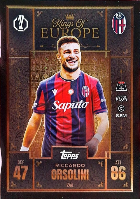 246 Riccardo Orsolini Bologna Kings of Europe Match Attax Extra 2025/26