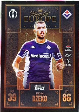 248 Edin Dzeko Fiorentina Kings of Europe Match Attax Extra 2025/26