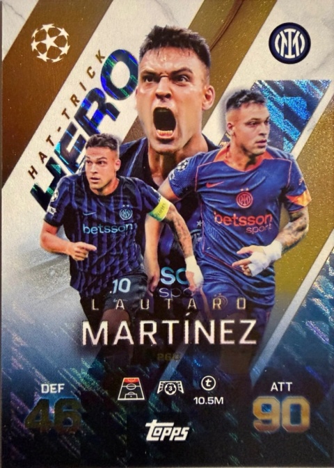 260 Lautaro Martinez Inter Hat-Trick Hero Match Attax Extra 2025/26