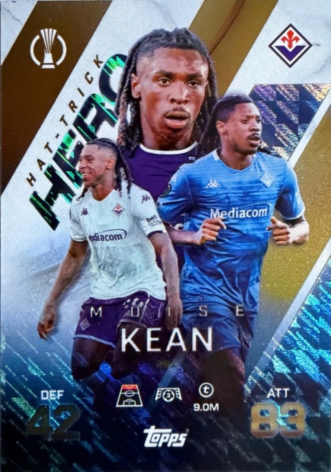 261 Moise Kean Fiorentina Hat-Trick Hero Match Attax Extra 2025/26