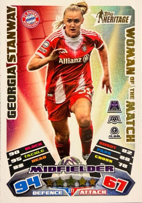 277 Georgia Stanway Bayern Heritage Woman of the Match Match Attax Extra 2025/26