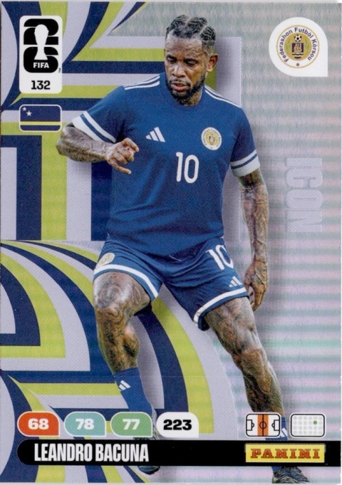 132 Leandro Bacuna Curaçao Icon Panini FIFA World Cup 2026