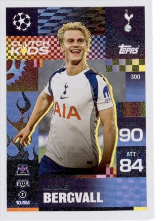 300 Lucas Bergvall Tottenham Clutch Kids Match Attax Extra 2025/26