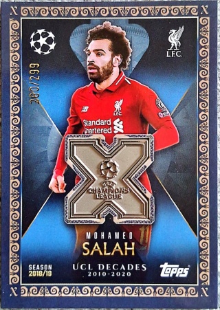 UCLD-MS Mohamed Salah 260/299 Liverpool UCL Decades Relic Match Attax Extra 2025/26