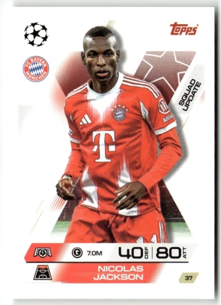 37 Nicolas Jackson Bayern Squad Update Match Attax Extra 2025/26