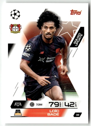 38 Loic Bade Bayer Leverkusen Squad Update Match Attax Extra 2025/26