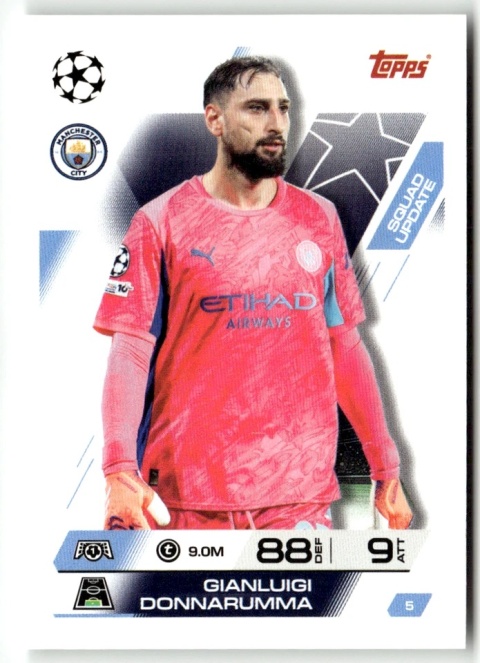 5 Gianluigi Donnarumma Manchester City Squad Update Match Attax Extra 2025/26