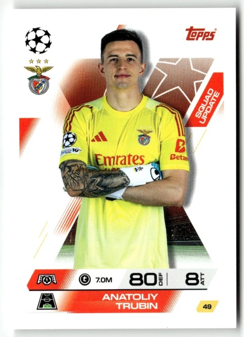 49 Anatoily Trubin SL Benfica Squad Update Match Attax Extra 2025/26
