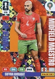 576 Sofyan Amrabat Morocco Midfield Maestros Panini FIFA World Cup 2026