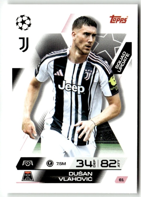 61 Dusan Vlahovic Juventus Squad Update Match Attax Extra 2025/26