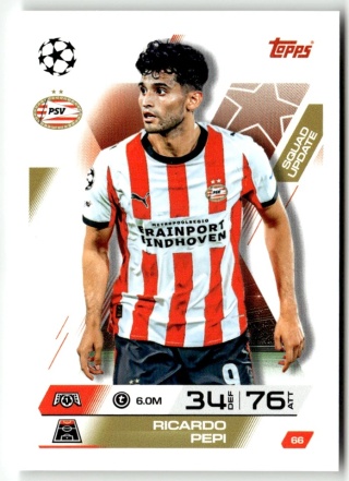 66 Ricardo Pepi PSV Eindhoven Squad Update Match Attax Extra 2025/26