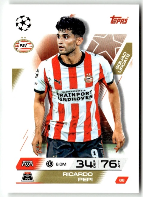66 Ricardo Pepi PSV Eindhoven Squad Update Match Attax Extra 2025/26