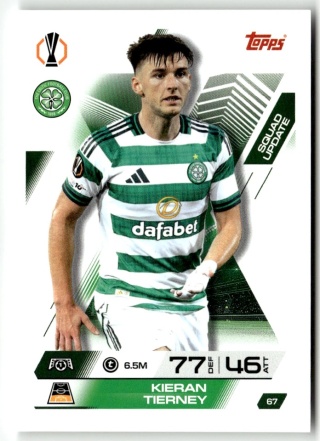 67 Kieran Tierney Celtic FC Squad Update Match Attax Extra 2025/26
