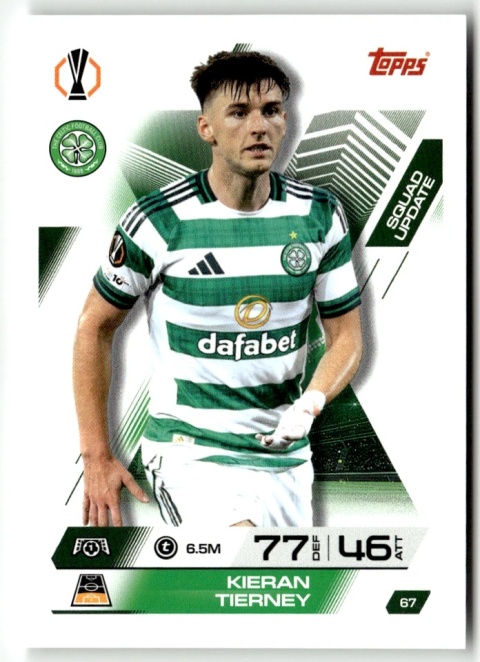 67 Kieran Tierney Celtic FC Squad Update Match Attax Extra 2025/26