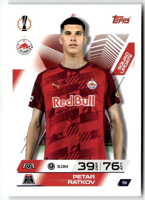 72 Peter Ratkov FC Salzburg Squad Update Match Attax Extra 2025/26
