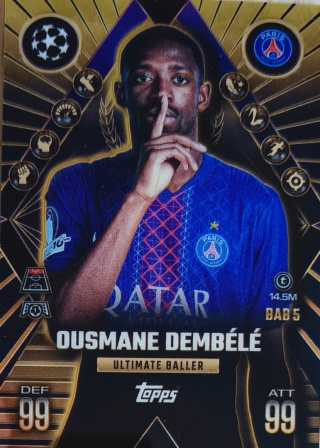 BAB5 Ousmane Dembele PSG Build-a-Baller Ultimate Baller Match Attax Extra 2025/26