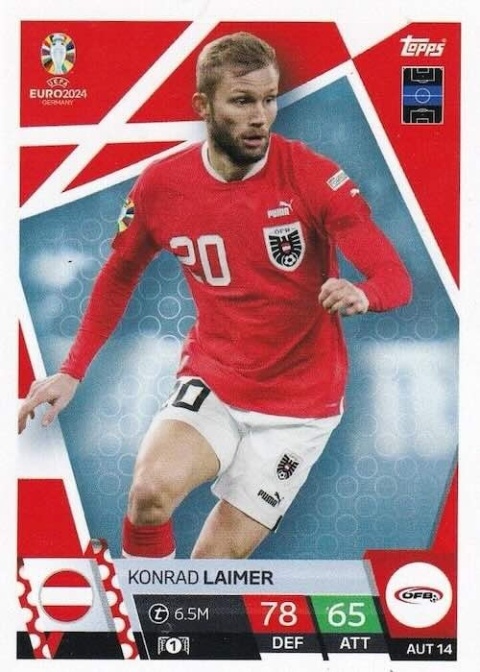 AUS14 Konrad Laimer Austria Base EURO 2024 Match Attax