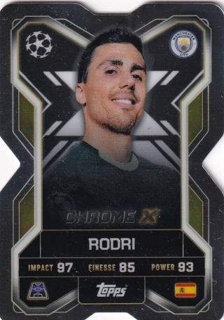 CX2 Rodri Manchester City Chrome X Match Attax Extra 2025/26