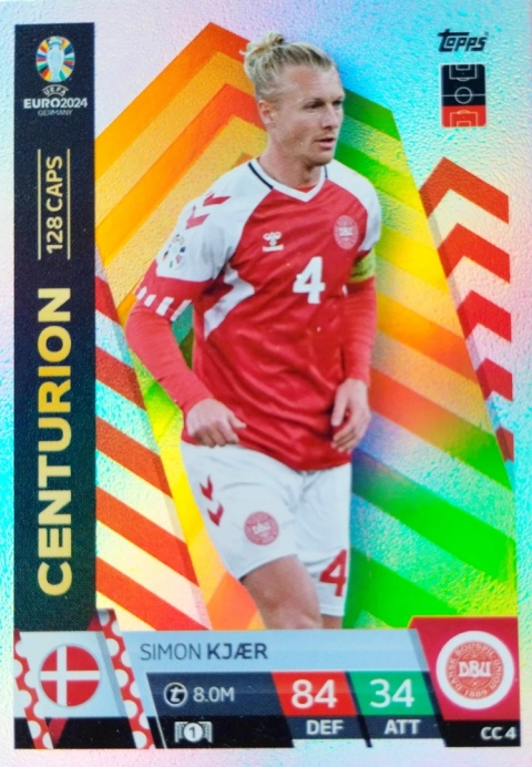 CC4 Simon Kjær Denmark Centurion EURO 2024 Match Attax