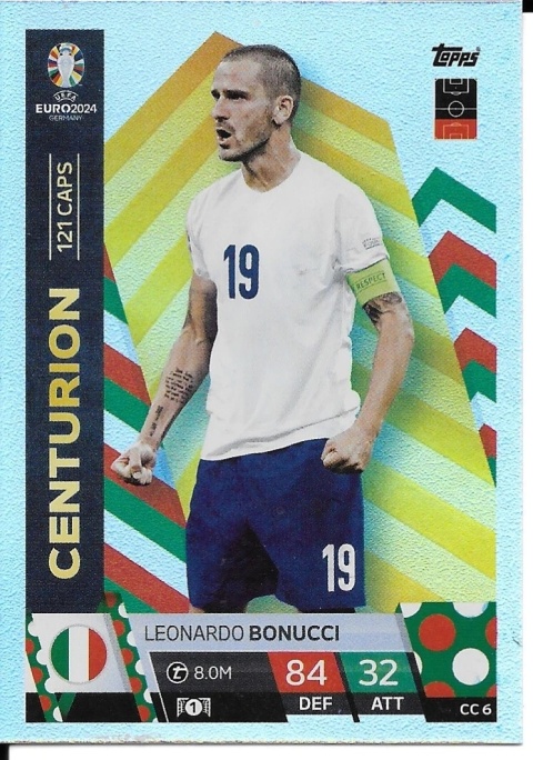CC6 Leonardo Bonucci Italy Centurion EURO 2024 Match Attax