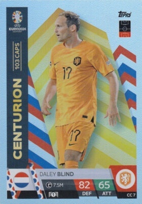 CC7 Daley Blind Netherlands Centurion EURO 2024 Match Attax