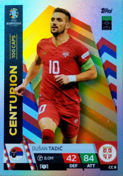 CC8 Dušan Tadić Serbia Centurion EURO 2024 Match Attax