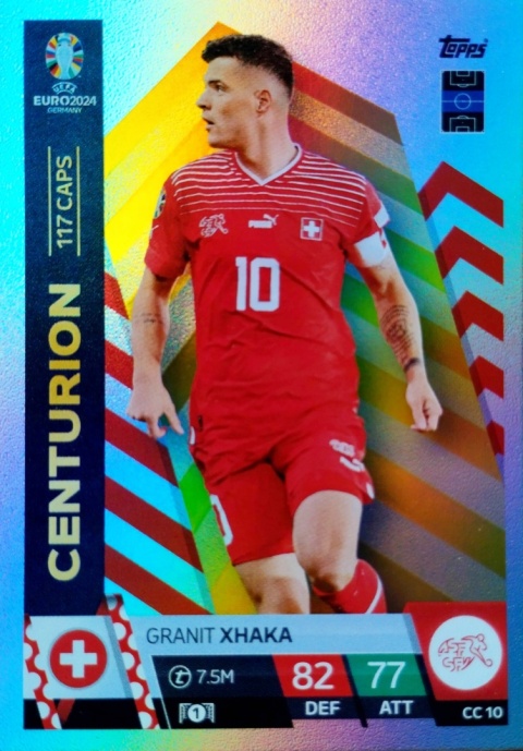 CC10 Granit Xhaka Switzerland Centurion EURO 2024 Match Attax