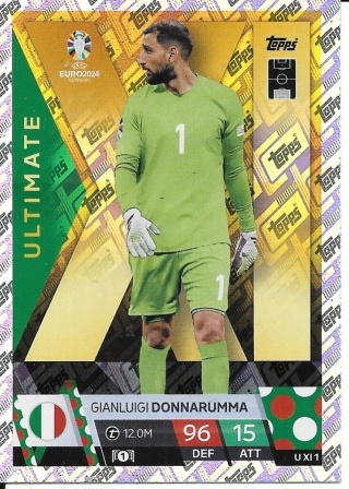 UXI1 Gianluigi Donnarumma Italy Ultimate XI EURO 2024 Match Attax