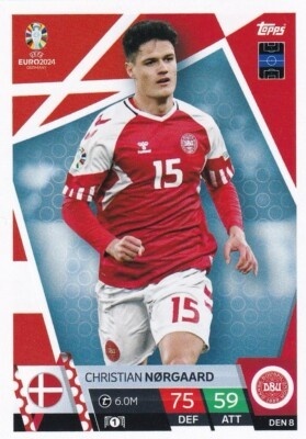 DEN8 Christian Nørgaard Denmark Base EURO 2024 Match Attax