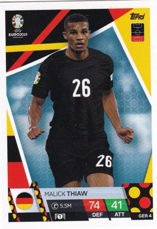 GER4 Malick Thiaw Germany Base EURO 2024 Match Attax