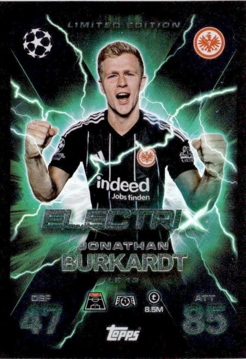 LE13 Jonathan Burkardt Eintracht Frankfurt LE ElectriX Match Attax Extra 2025/26