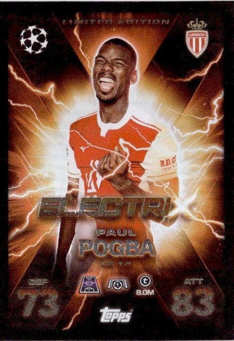 LE14 Paul Pogba AS Monaco LE ElectriX Match Attax Extra 2025/26