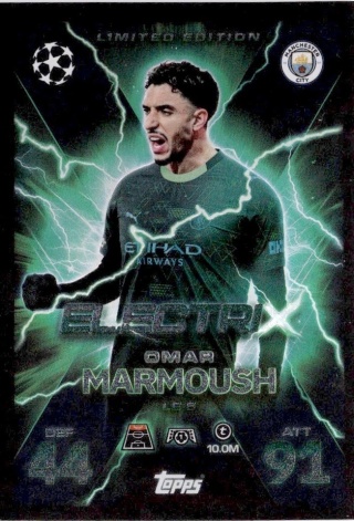 LE5 Omar Marmoush Manchester City LE ElectriX Match Attax Extra 2025/26