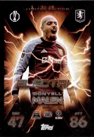 LE8 Donyell Malan Aston Villa LE ElectriX Match Attax Extra 2025/26