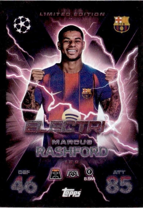 LE9 Marcus Rashford FC Barcelona LE ElectriX Match Attax Extra 2025/26