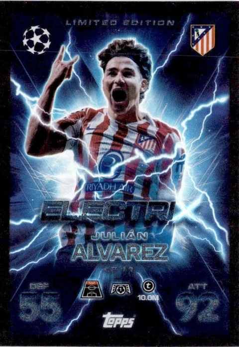 LE11 Julian Alvarez Atlético Madryt LE ElectriX Match Attax Extra 2025/26
