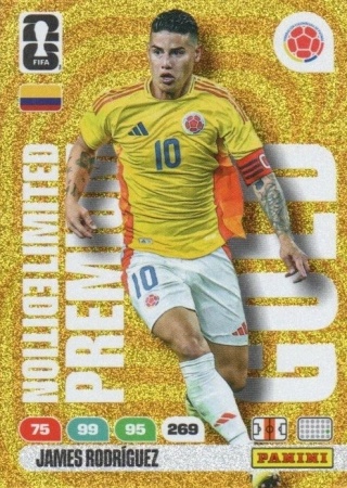 LEPG-JR James Rodríguez Colombia Limited Edition Premium Gold Panini FIFA World Cup 2026
