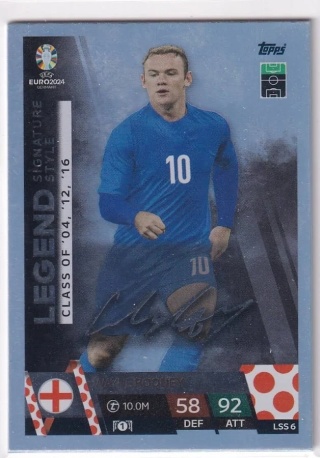 LSS6 Wayne Rooney England Legend Signature Style EURO 2024 Match Attax
