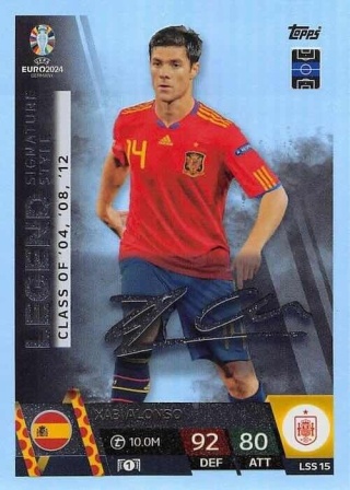 LSS15 Xabi Alonso Spain Legend Signature Style EURO 2024 Match Attax