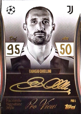 PRO5 Giorgio Chiellini Juventus Facsimile Signature Style Pro View Match Attax Extra 2025/26