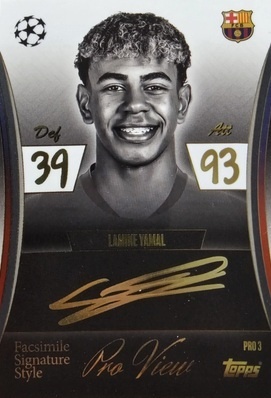 PRO3 Yamal Barcelona Facsimile Signature Style Pro View Match Attax Extra 2025/26