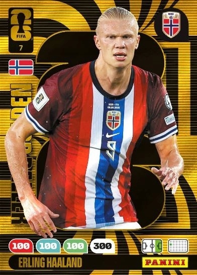 7 Erling Haaland Norway Golden Baller Panini FIFA World Cup 2026