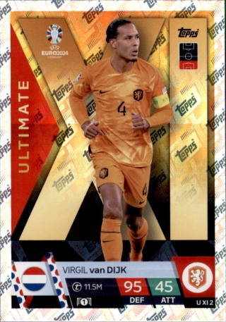 UXI2 Virgil van Dijk Netherlands Ultimate XI EURO 2024 Match Attax