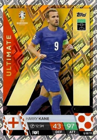 UXI11 Harry Kane England Ultimate XI EURO 2024 Match Attax